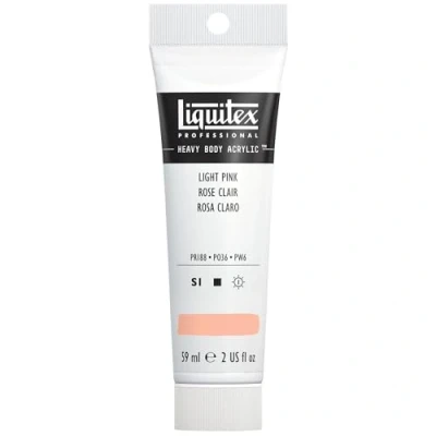 Obrázek Liquitex 1045810 Professional Heavy Body akrylová barva v umělecké kvalitě s vynikající stálostí na světle máslové konzistenci, 59 ml tuba portrétní růžová světlá