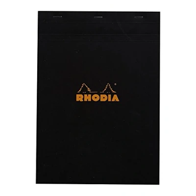 Obrázek Rhodia Poznámkový blok 182009C (sešitý, mikroperforovaný, DIN A4, čtverečkovaný, 80 g, 21 x 29,7 cm, listů) 1 kus, černý
