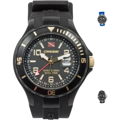 Obrázek Cressi Traveller Dual Time profesionální potápěčské hodinky, odolné 200 m/20 ATM