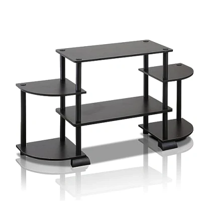 Obrázek Furinno TV Unterhaltungszentrum Turn N Tube Roundedecorner, Espresso / Schwarz, 105.4 (B) x 58 (H) 29.5 (T) cm