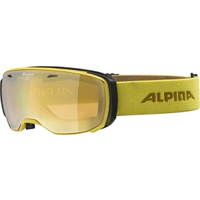 Obrázek ALPINA ESTETICA Q LITE zrcadlové, kontrastní OTG lyžařské brýle se 100% UV ochranou pro dospělé, curry, One Size
