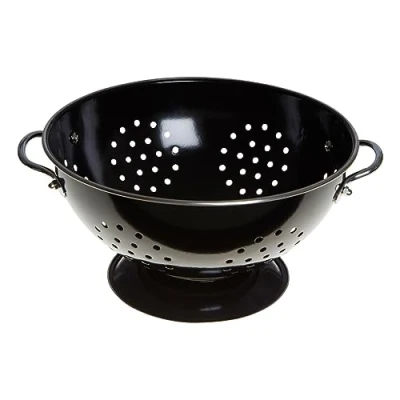 Obrázek Premier Housewares Retro cedník, 23 cm, černá smaltovaný