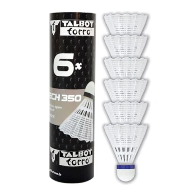 Obrázek Talbot Torro Badmintonový míč TECH 350 6, plechovka koš: bílá, rychlost modrá střední, M