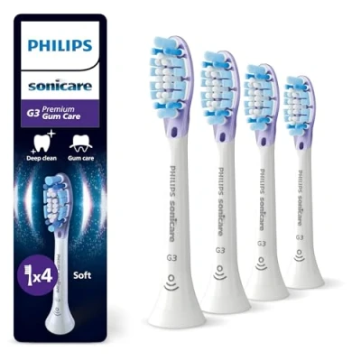 Obrázek Philips Sonicare G3 Premium Gum Care, originální náhradní kartáčkové hlavy, bílé, balení po 4 kusech, HX9054/87