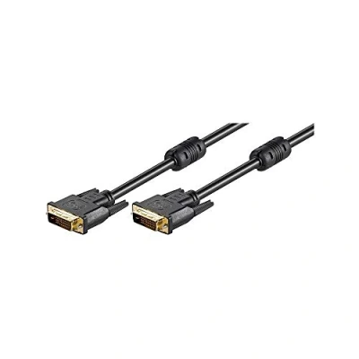 Obrázek Goobay 93112 DVI D spojovací kabel / Full HD 1080p monitoru pozlacená zástrčka Dual Link (24+1 Pin) prodlužovací obrazovky černý 5m