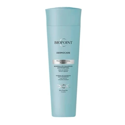 Obrázek Biopoint Dermocare Normalize šampon proti lupům na vlasy se suchými a mastnými šupinami, čisticí normalizační účinek, pro čisté zdravé vlasy, 200 ml