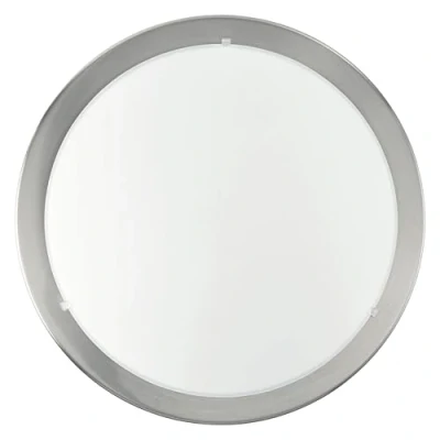 Obrázek EGLO stropní svítidlo planet, s 1 žárovkou, lampa do obývacího pokoje z kovu a satinovaného skla, kuchyňská ve stříbrné barvě, bílá, chodby strop objímkou E27