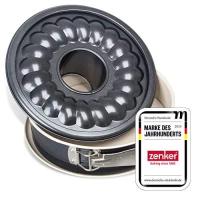 Obrázek Zenker 7811 Pečicí forma Crème Noir se 2 policemi, průměr 26 cm, nerezová ocel, šedá / béžová, 16 x 7 antracitová krémová
