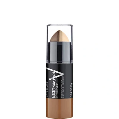 Obrázek Maybelline New York oboustranná konturovací tužka se zvýrazňovačem a bronzerem pro zdůraznění rysů obličeje, Face Studio Contour Duo Stick, Medium, 1 kus