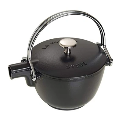 Obrázek STAUB Čajová konvice/konvice, kulatá, 16,5 cm, 1,1 l, pro všechny typy sporáků, černá