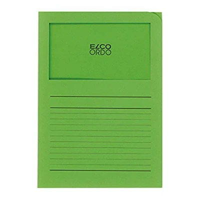 Obrázek Elco Ordo Classico papírové organizační složky 220 x 310 mm 120 g/m² s potiskem a okénkem 180 100 karton à kusů zářivě zelené