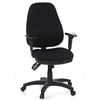 Obrázek hjh OFFICE 702000 Profi kancelářská židle Zenit PRO látka černá ergonomická, nastavitelná zádová opěrka, polstrovaná