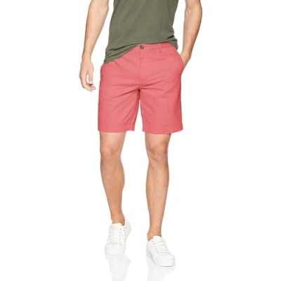 Obrázek Amazon Essentials Pánské chino šortky, 23 cm, štíhlý střih, seprané červené, 38 W