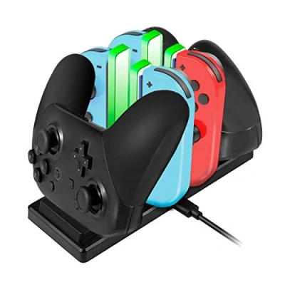 Obrázek EXTSUD 6 v 1 Switch Controller nabíjecí stanice pro ovladač se 4 sloty Joy Con a USB port typu C konzole/zařízení / dokovací zařízení