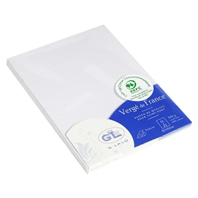 Obrázek G.Lalo 16800L karta Vergé de France (perfektní pro vaše pozvánky, C6, 10,7 x 15,2 cm, 25 karet, 210 g) bílá
