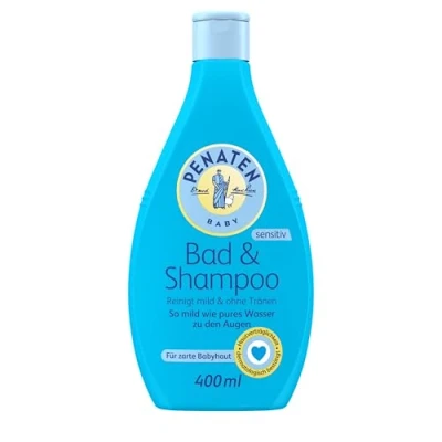 Obrázek PENATEN Koupelna &amp; šampon (400 ml), jemný pro miminka a formulovaný bez parabenů barviv, speciálně novorozence vyvinutý dětský sprchový gel baby vlasový jemnou