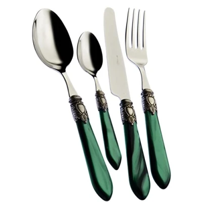 Obrázek Bugatti OXB4M S3250 Oxford Besteck Set, Stahl/ABS, Grün, 39 x 27 5 cm, 24 teilig