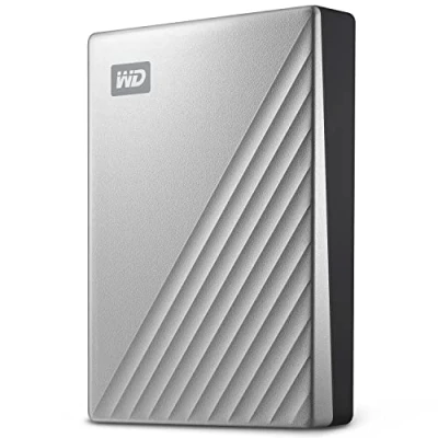 Obrázek WD My Passport Ultra externí pevný disk 1 TB (mobilní paměť, kovové pouzdro, software ke stažení, automatické zálohování, ochrana heslem), stříbrný kompatibilní také s PC, Xbox, PS4 a PS5