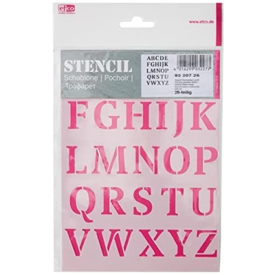 Obrázek efco šablona s motivem Razidel, 26 Designs, z plastu, transparentní, A5