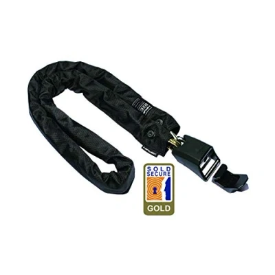 Obrázek Hiplok HOME GOLD, řetězový zámek, unisex, ALL černý, 150 cm obvod zámku