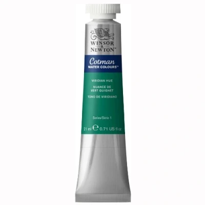Obrázek Winsor &amp; Newton 0308696 Cotman akvarelová barva s vynikající průhledností, barevnou silou a zpracovatelskými vlastnostmi, vodní 21 ml tuba barevný odstín Viridian
