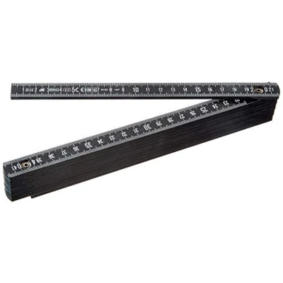 Obrázek Měřící pravítko ze skleněných vláken Metrica, 2 m, černé, 18030