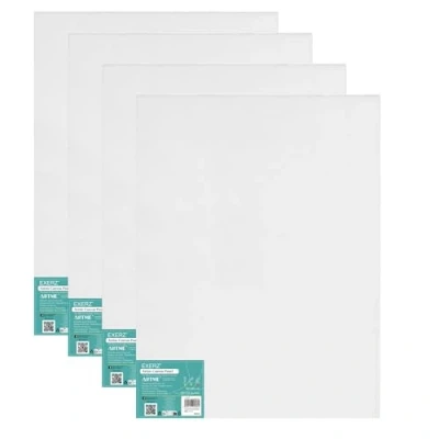 Obrázek EXERZ 50 x 60 cm Malkarton/plátnové panely 4 kusy 0,3 silná/plastová tabule / 280 GSM přednapnutá 100% bavlna/bílá/trojitá základová barva/bez kyseliny/středně zrnité/akrylové lití, olejové barvy