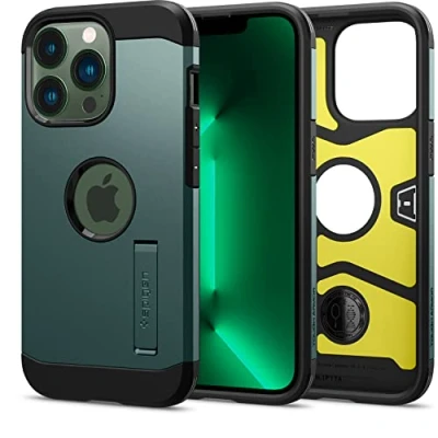 Obrázek Spigen Tough Armor pouzdro kompatibilní s iPhone 13 Pro Midnight zelené