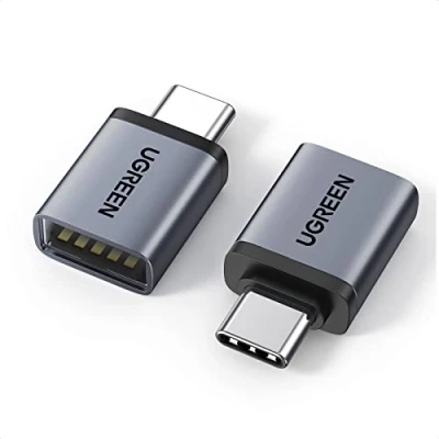 Obrázek UGREEN adaptér USB C na OTG (2 kusy) 10Gbps konektor 3.2 zdířku mobil kompatibilní s iPhone 16/15 série MacBook iPad Pro Mini Galaxy S23/24 Mate 60 atd. (černý)