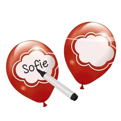 Obrázek beschreibbares Luftballons (Pack von 6)
