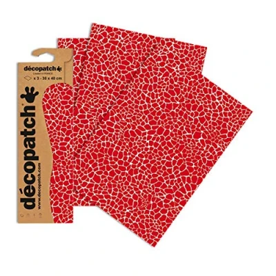 Obrázek Décopatch Decopatch papír č. 546 (červená žirafa, 395 x 298 mm) balení 3 ks