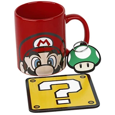 Obrázek Nintendo SUPER MARIO (MARIO) MUG COASTER KEYCHAIN GIFT SET