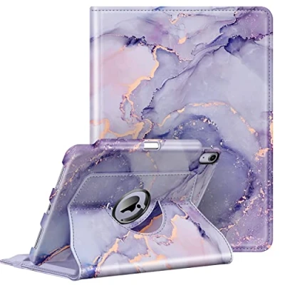 Obrázek Fintie pouzdro pro iPad Air 11 palců 2024, 5. Generation 2022 / 4 2020 10. 9 s držákem na tužku 360 stupňů nastavitelné ochranné Cover funkcí stojánku, fialový