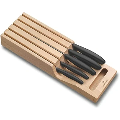 Obrázek Victorinox, Storage + Cutting Boards, profesionální držák na nože se zásuvkami, 5dílná, robustní plastová rukojeť, mandlová béžová