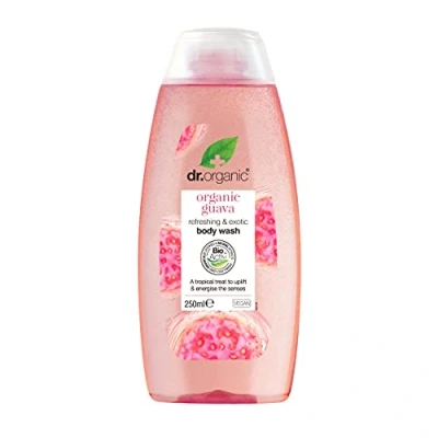 Obrázek Dr. Organic Guave, tělové prádlo, sprchový gel, pánský, dámský, přírodní, veganské, netestované na zvířatech, bez parabenů a SLS, biologický, 250 ml
