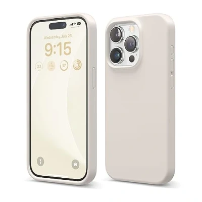 Obrázek elago Liquid silikonové pouzdro kompatibilní s iPhone 15 Pro Premium na mobil kompletní ochrana [4 vrstvy anti shock struktura], měkká podšívka z mikrovlákna