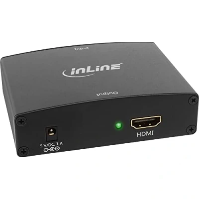 Obrázek InLine 65004 konvertor VGA+Audio na HDMI, vstup VGA a Cinch Audio Stereo, výstup vč. síťového zdroje