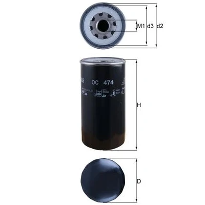 Obrázek MAHLE OC 474 olejový filtr