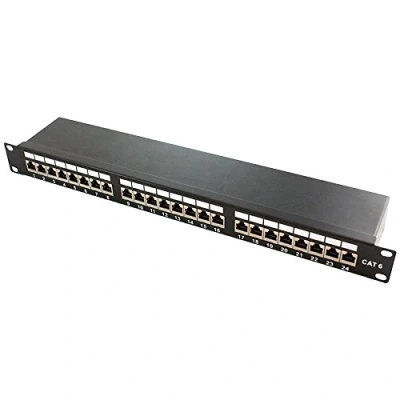 Obrázek LogiLink Professional PrimeLine Cat.6 (250 MHz) patch panel rozdělovací pole, 19&quot;, STP (stíněný) 24 portů (RJ45)
