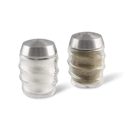 Obrázek Cole &amp; Mason H311810 Bray Salz und Pfefferstreuer, Edelstahl/Glas, 75mm, Ideal für Picknicks