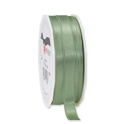 Obrázek PRÄSENT C.E. Pattberg Satin altgrün, 25 m Satinband zum Einpacken von Geschenken, 10 mm Breite, Geschenkband Dekorieren &amp; Basteln, Dekoband, Anlass