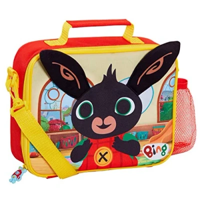 Obrázek Bing Isolierte Lunchtasche mit 3D Ohren, für Jungen, Mädchen, Kindergarten, Schule, Lunchbox, Getränkehalter abnehmbarem Gurt