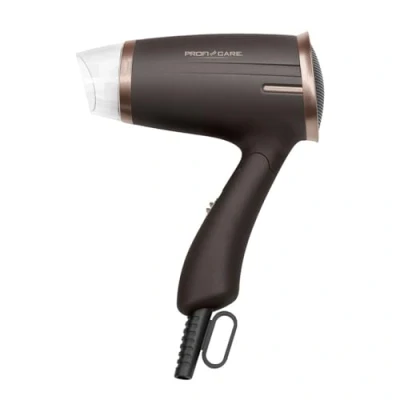 Obrázek ProfiCare® skládací vysoušeč vlasů Hair Dryer 1400 W šetří místo se rukojetí kompaktní airstyler 2 stupně studený stupeň pro Style Fix ochrana proti přehřátí PC HT 3009 hnědý