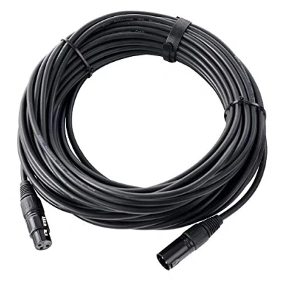 Obrázek Pronomic XFXM 20 kabel mikrofonu (délka m, XLR samice 3 pól &gt; male pól, konektor ručně pájený, odolný proti kyselinám a oleji, upínací kleště pro odlehčení tahu) černý
