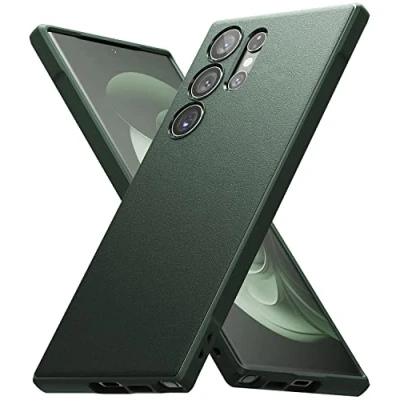 Obrázek Ringke Onyx kompatibilní se Samsung Galaxy S23 Ultra 5G (2023) pouzdro TPU ochrana rohů nárazuvzdorné tenké odolné proti poškrábání na mobil pro Dark Green