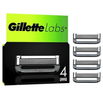 Obrázek Gillette Břity Labs pro muže, 4 originální náhradní čepele, čepele muže kompatibilní se všemi holicími strojky GilletteLabs (včetně Heated Razor)