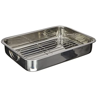 Obrázek GSW 809252 pánev z ušlechtilé oceli s vložkou 40 cm, stříbrná, x 28 7,1 1 kus
