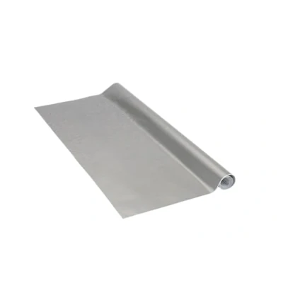 Obrázek Venilia Lepicí fólie hliníkový kovový vzhled stříbrná 45 cm x 1,5 m, tloušťka 160 μ samolepicí nábytková fólie, dekorační tapeta, kuchyňská PVC bez ftalátů Made in EU