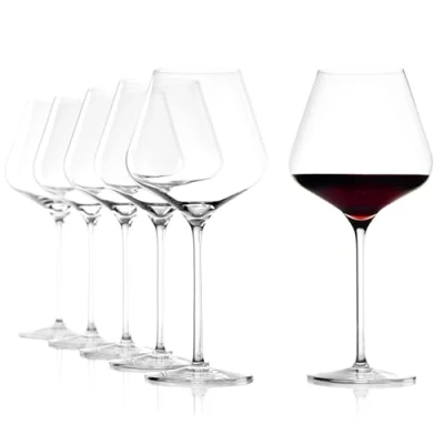 Obrázek Stölzle Lausitz sklenice na burgundské Quatrophil 6dílná sada 710 ml elegantní červené víno ideální pro vínové burgundský pohár z křišťálového skla optimální rozvinutí aroma
