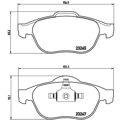 Obrázek Brembo P68030 přední brzdové destičky, počet 4